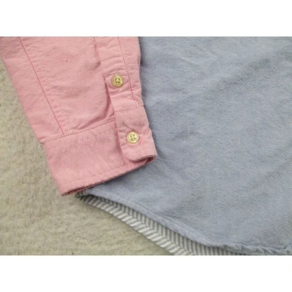 Ralph Lauren Shirt Youth XL Patchwork Striped Button Down Oxford Multicolor‎